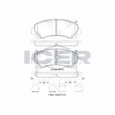 Fren Disk Balata Ön Isuzu D-Max (2007->)  OTOZONE FDO5026-R