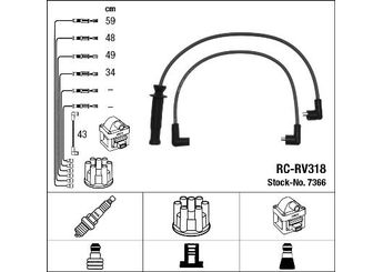 Buji Kablosu  NGK 7366  GHT280 GHT 280