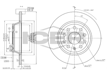 Fren Disk Ayna Arka Sağ ve Sol VALEO 496021  1K0615601AD 1K0615601M 5Q0615601G 3CD615601