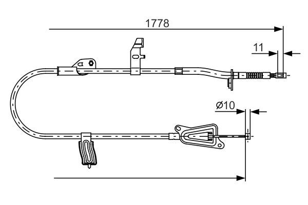 El Fren Teli Arka Sol Nissan Primera Traveller [SW] (P12)(12.2001->)  BOSCH 1 987 482 305