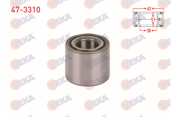 Teker Rulmanı Arka Sağ veya Sol Peugeot 3008 (05.2009->)  VEKA 47-3310