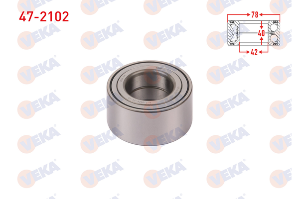 Teker Rulmanı Ön Sağ veya Sol Kia Sportage (1994->)  VEKA 47-2102