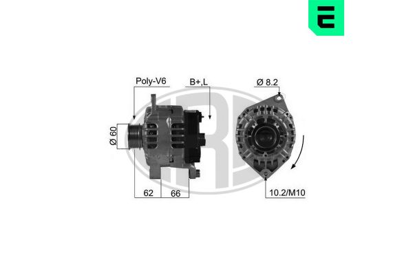 Alternatör  Fiat Ducato P.Van, Yüksek Tavan (03.2002->)  ERA 210470