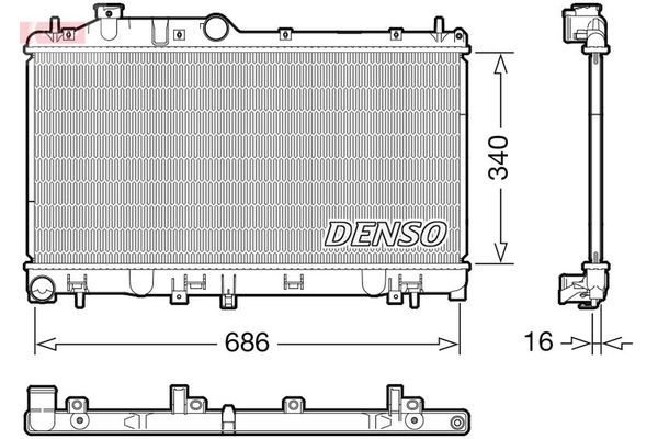 Su Radyatörü  DENSO DRM36025