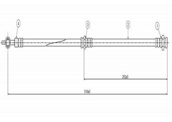 Fren Hortumu Ön Sağ veya Sol CAVO C800 400A  UB3943980C