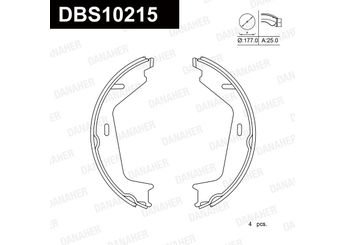 Fren Pabuçlu Balata Arka AXAM 03-08-01-3977  TAMT2200FCS 1075549 1087597 1121669 1126158 1473058 98AB2200BD 98AB2200BE 98AB2200CA 98AX2200BD
