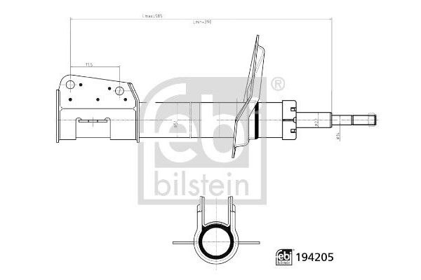 Amortisör Ön Sağ veya Sol Citroen Jumpy (11.2003->)  FEBI BILSTEIN 194205