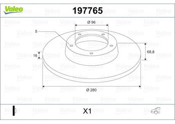 Fren Disk Ayna Arka Sağ ve Sol VALEO 197765  6C112A097AB 6C112A315BB 1451161 6C11-2A097-AB 6C11-2A315-BB
