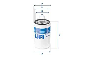 Yağ Filtresi  UFI 23.151.00  2315100 23.151.00 5443746 5443746C 5476207 75492170 75492740 75921440 5443646 5003173 5003202 5012039 7984866 110952 1109-52