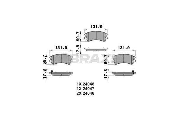Fren Disk Balata Ön Mazda 6 Sedan (GG)(03.2002->)  BRAXIS AB0145