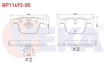 Fren Disk Balata Arka VEKA BP11493-00  