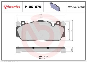 Fren Disk Balata Ön BREMBO P 06 079  P06079 P 06 079 34112284369 34112284371 34112284869 34119502904