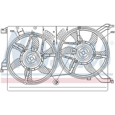 Radyatör Fan ve Motoru  Fiat Croma (194)(06.2005->)  NISSENS 85578