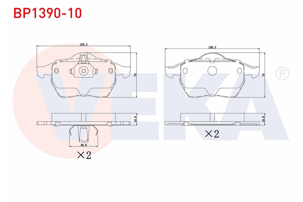 Fren Disk Balata Ön Opel Kadett D (1979->)  VEKA BP1390-10