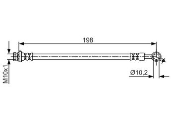 Fren Hortumu Arka Sağ veya Sol BOSCH 1 987 481 712  1987481712 1 987 481 712 46210CY01B