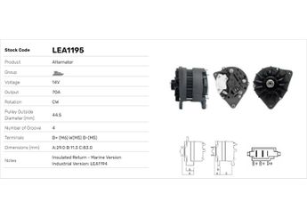 Alternatör  LUCAS ELEKTRIK LEA1195  LEA1195