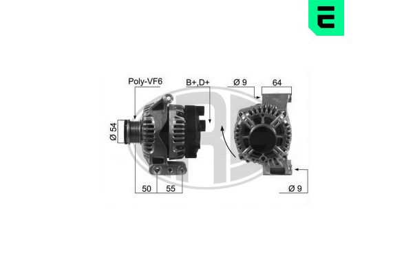 Alternatör  Fiat Doblo (119) Panorama (01.2001->)  ERA 210451