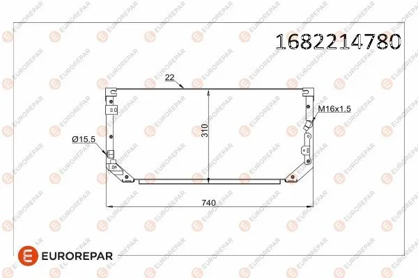 Klima Radyatörü  Toyota Corolla (E11)(1997->)  EUROREPAR 1682214780