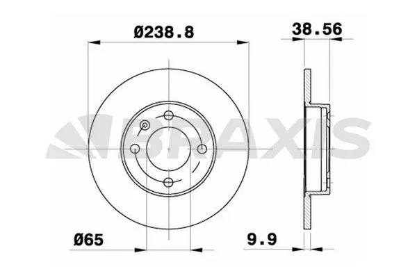 Fren Disk Ayna Ön Sağ ve Sol Volkswagen Santana (327)(08.1981->1984)  BRAXIS AE0093
