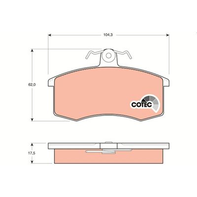 Fren Disk Balata Ön Lada Kalina (1117/1118/1119)(09.2006->)  FROW 390.1101.001