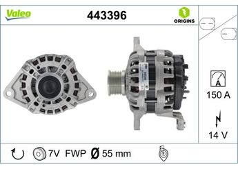 Alternatör  VALEO 443396  5802217842 LRA04476 12090984