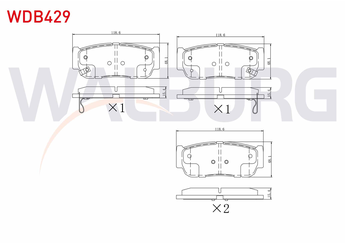 Fren Disk Balata Arka WALBURG WDB429  