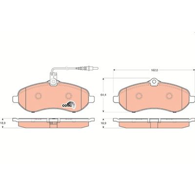 Fren Disk Balata Ön Citroen Jumpy (01.2007->)  TRW GDB1719