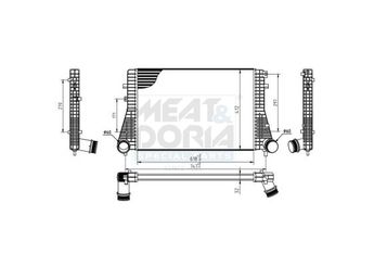 Turbo Radyatörü  ORİS 1012-4835A  1K0145803AS 1K0145803AF 1K0145803BM 1K0145803BQ 1K0145803CA 1K0145803CC 1K0145803CG 3C0145805AP 5C0145803A 5C0145803B 5C0145803E