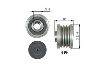 Alternatör Kasnağı  GATES OAP7179  23151JD20A 23151-JD20A 231006754R 23 10 067 54R 231008685R 23 10 086 85R 231009412R 23 10 094 12R