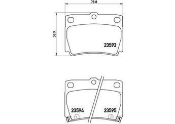 Fren Disk Balata Arka BREMBO P 54 026  4605A783 4605B291 MN102626 MR307415 MR389575 MZ690027 MZ690047