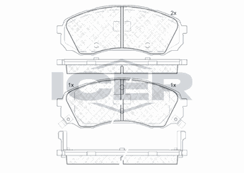 Fren Disk Balata Ön MAGNETI MARELLI 323700016500  581014DE00 581014HA00 581014HA50 24597 24598 24609 AC859781D PAD1584 500K019 82278