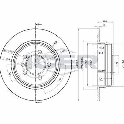 Fren Disk Ayna Arka Sağ ve Sol SWAPP 43488