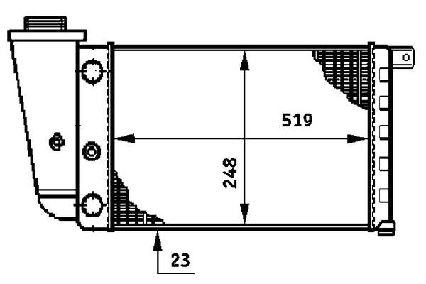 Su Radyatörü  Fiat Panda (141)(1980->)  MAHLE CR 617 000S