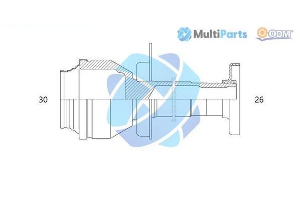 Aks Kafası Ön İç Sağ Volkswagen T5 Transporter P.Van/Minibüs (7H)(04.2003->2009)  VEKA VW-5071