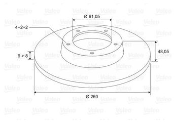 Fren Disk Ayna Arka Sağ ve Sol VALEO 197014  42510S5AA00 42510S5A000 42510-S5A-000 42510-S5A-A00 42510S5HT00 42510-S5H-T00 42510S6DE00 42510-S6D-E00