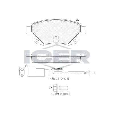 Fren Disk Balata Arka MAGNETI MARELLI 323700003300