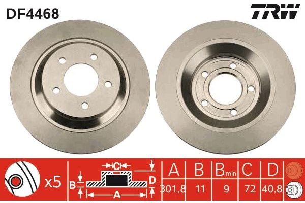 Fren Disk Ayna Arka Sağ ve Sol Mazda 5 (CW)(06.2010->)  AYD 51259