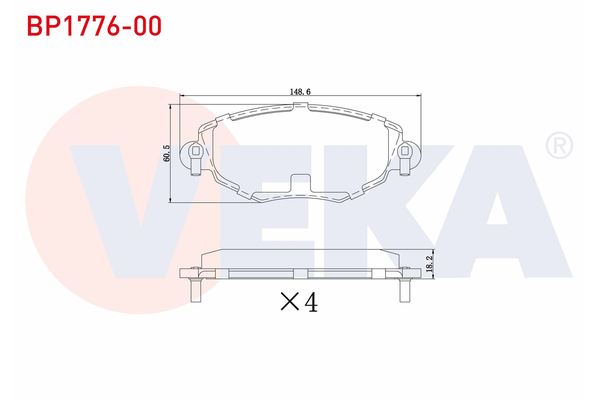 Fren Disk Balata Ön Jaguar X-Type (06.2001->)  VEKA BP1776-00