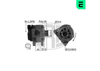 Alternatör  ERA 210538A  5702C6 5702K6 5705AL 5705EW 5705HC 5705NE 96460668 57058G 9640088280 9646049980 9646476280 9646477580 9648477580 27060YV020 27060-YV020