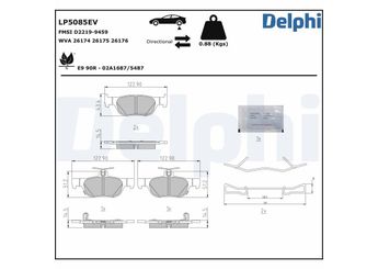 Fren Disk Balata Arka DELPHI LP5085EV  DFZ52643ZA