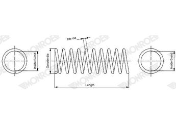 Helezon Yayı Arka ASPART 1CSP1181  55350A6520 55350A2510 55350-A2510 55350A2520 55350-A2520 55350A6230 55350-A6230 55350A6240 55350-A6240 55350-A6520