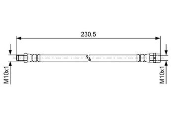 Fren Hortumu Arka Sağ veya Sol BOSCH 1 987 481 599  34326757744 34 32 6 757 744