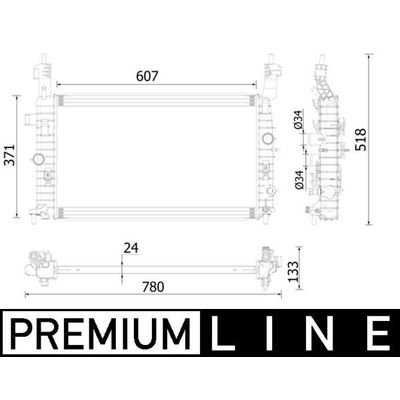 Su Radyatörü  Opel Meriva (2006->)  MAHLE CR 2229 000P