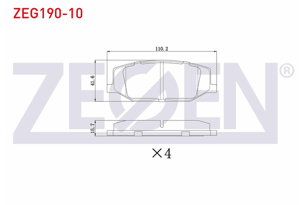 Fren Disk Balata Ön Suzuki Jimny (SN/FJ)(1998->)  ZEGEN ZEG190-10