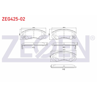 Fren Disk Balata Ön Opel Frontera B (1998->)  ZEGEN ZEG425-02
