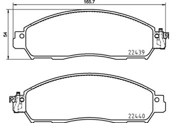 Fren Disk Balata Ön BREMBO P 56 120  D10605TA0A AY040NS178 AY040NS187 D10605TA0B