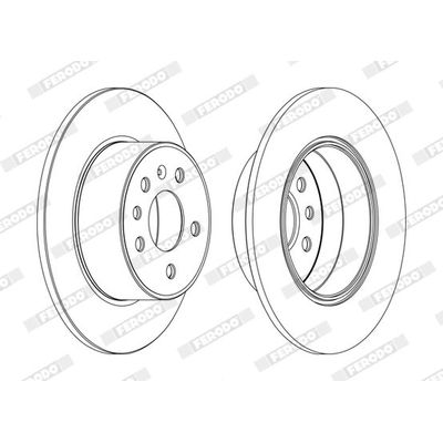 Fren Disk Ayna Arka Sağ ve Sol Saab 9-3 Cabriolet (1998->)  FERODO DDF1083C