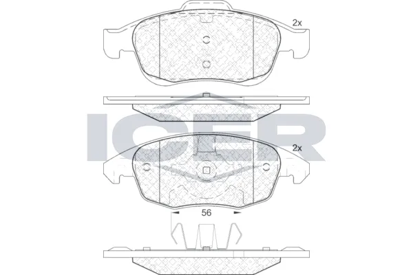 Fren Disk Balata Ön Citroen DS4 (03.2011->)  VALEO 672497