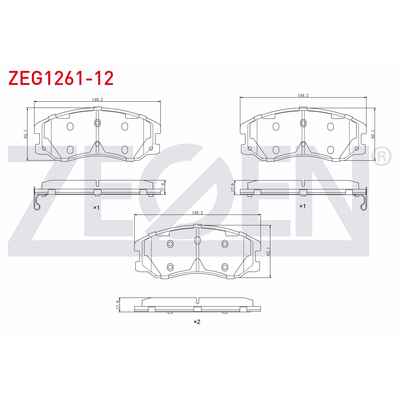 Fren Disk Balata Ön Chevrolet Captiva (2006->)  ZEGEN ZEG1261-12