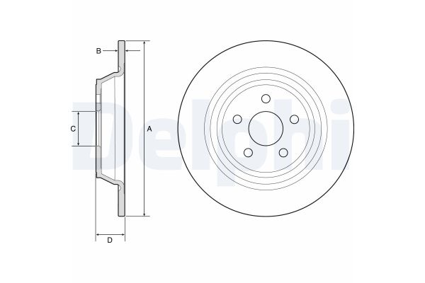Fren Disk Ayna Arka Sağ ve Sol Ford Galaxy (CDR)(2015->)  DELPHI BG4782C